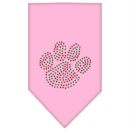 UNCONDITIONAL LOVE Christmas Paw Rhinestone Bandana Light Pink Large UN813614